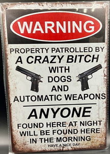 Metal sign