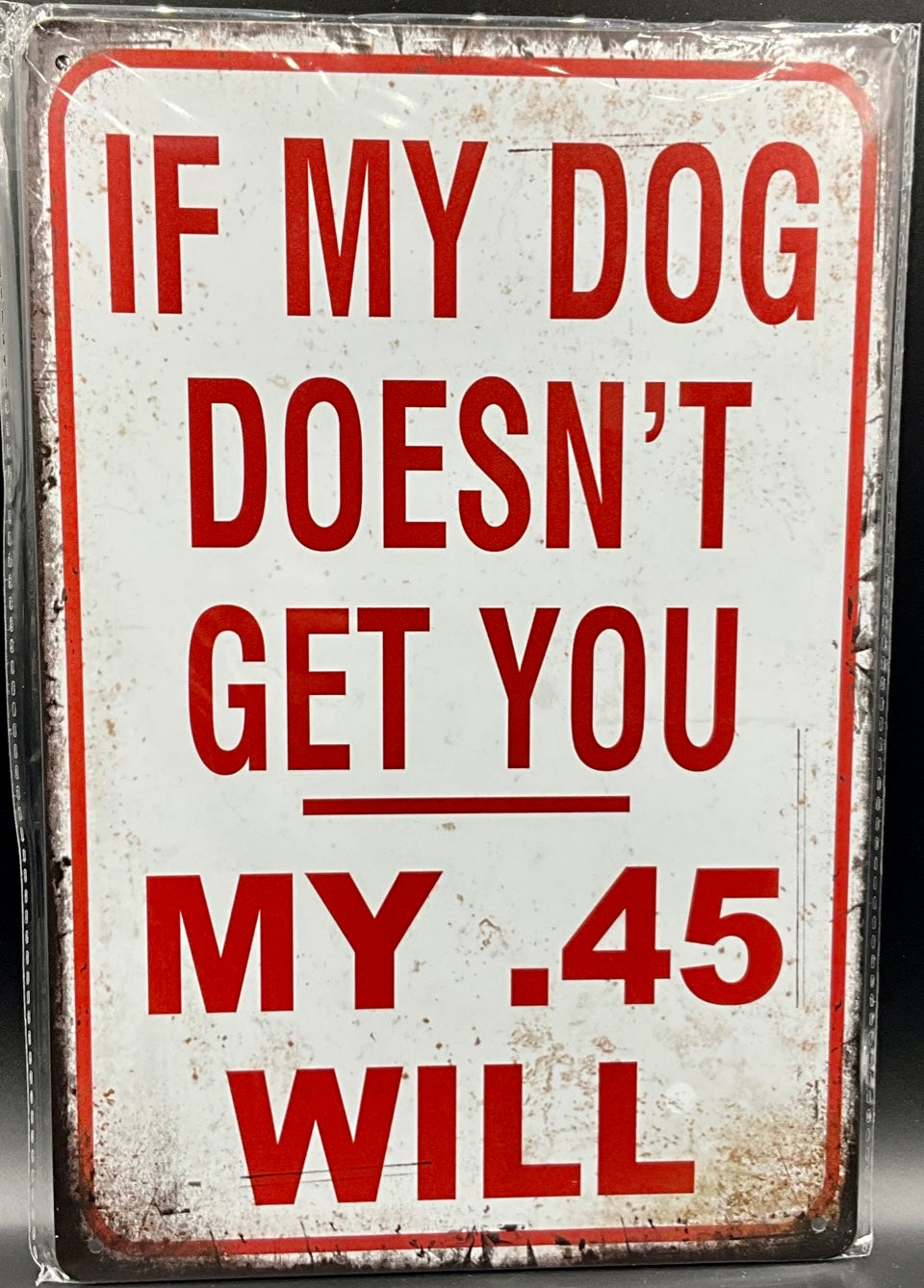 Metal sign