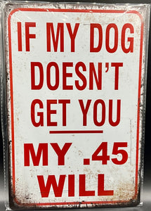 Metal sign