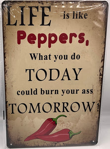 Metal sign