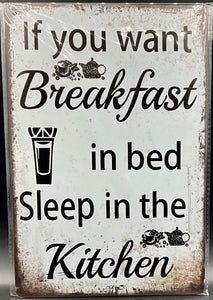 Metal sign