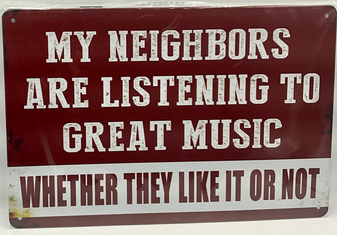 Metal sign