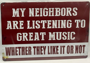Metal sign