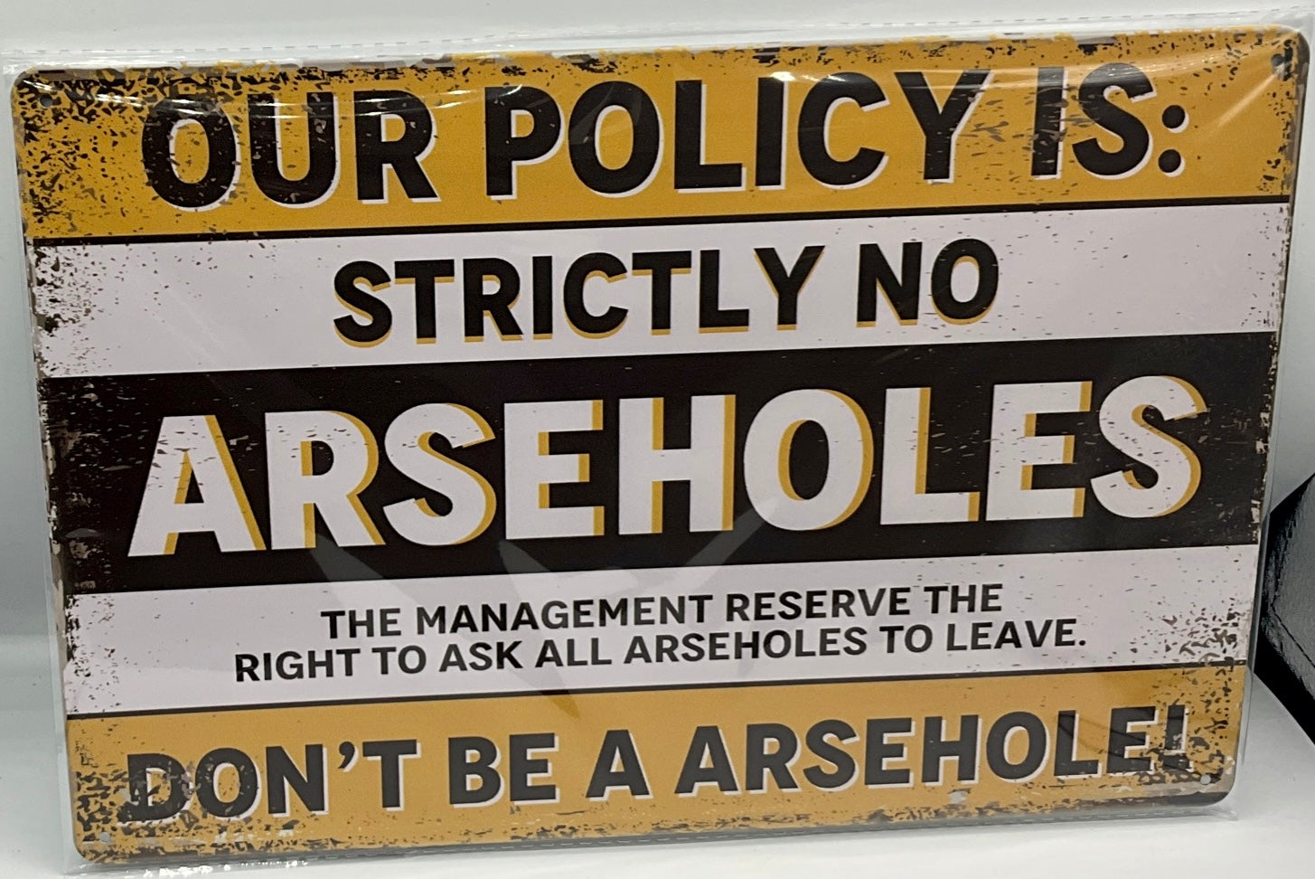 Metal sign