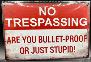 Metal sign