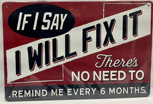 Metal sign