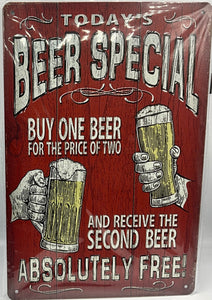 Metal sign