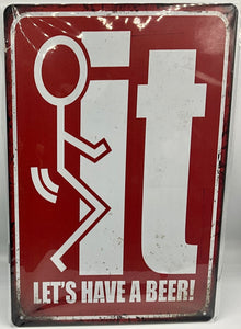 Metal sign
