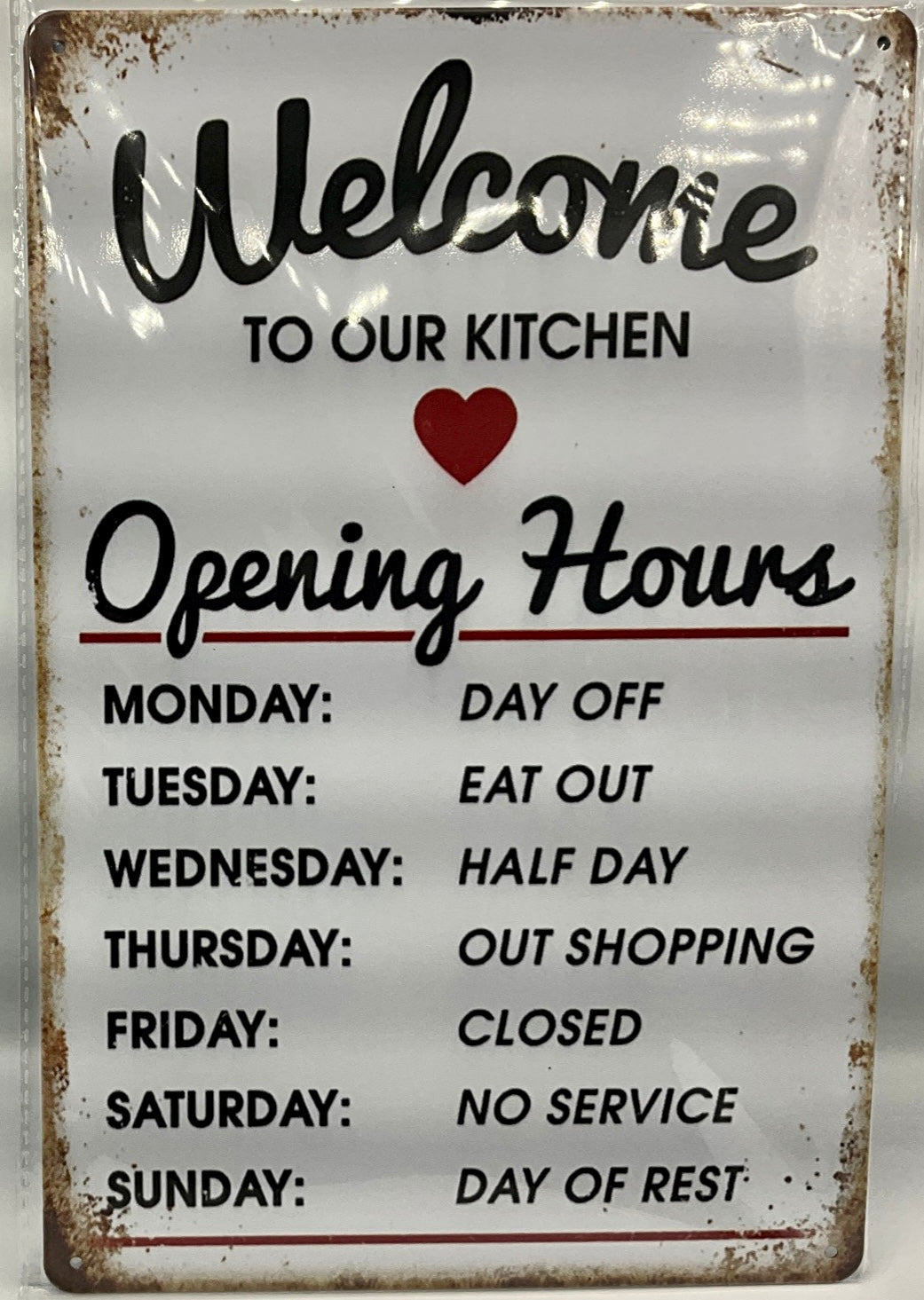 Metal sign