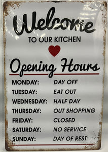 Metal sign