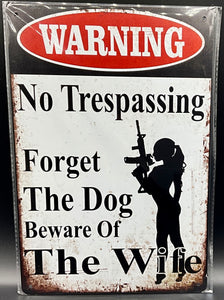 Metal sign