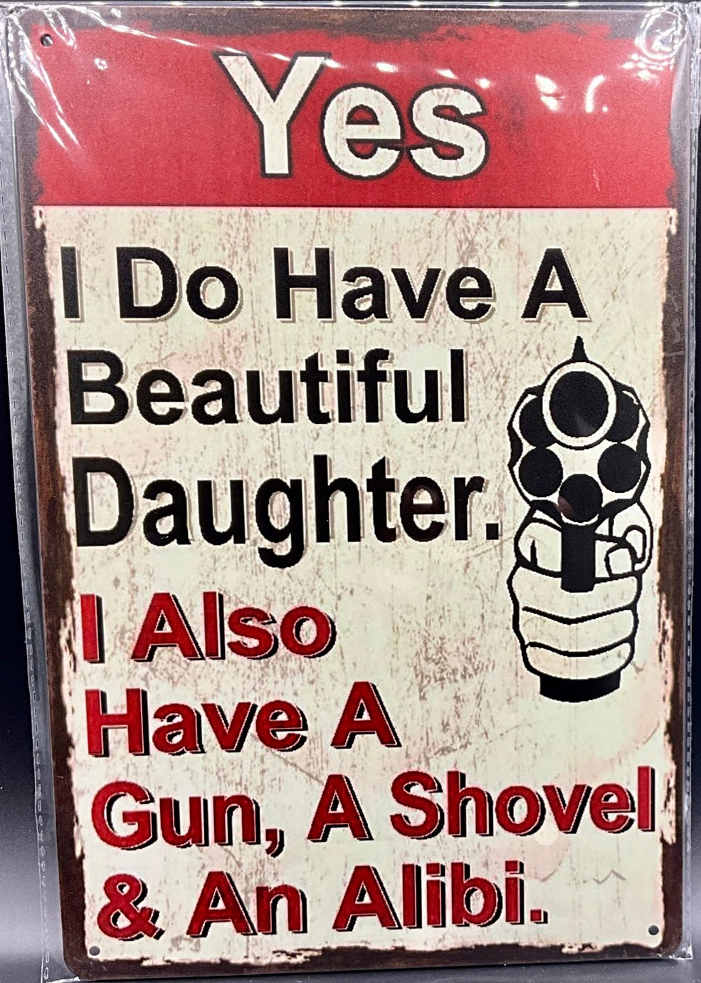 Metal sign