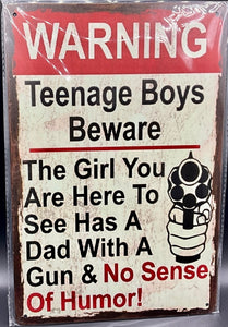 Metal sign