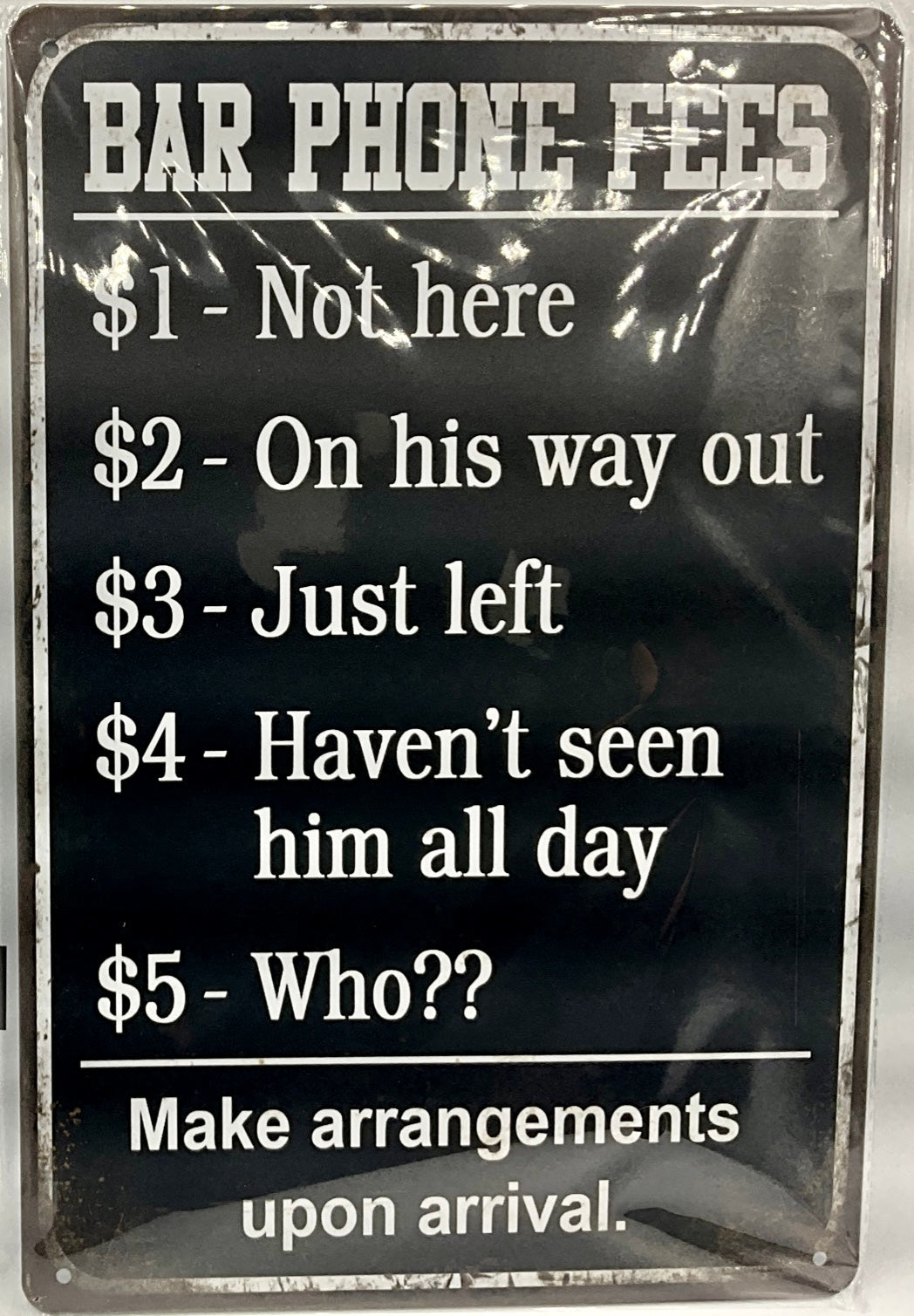 Metal sign