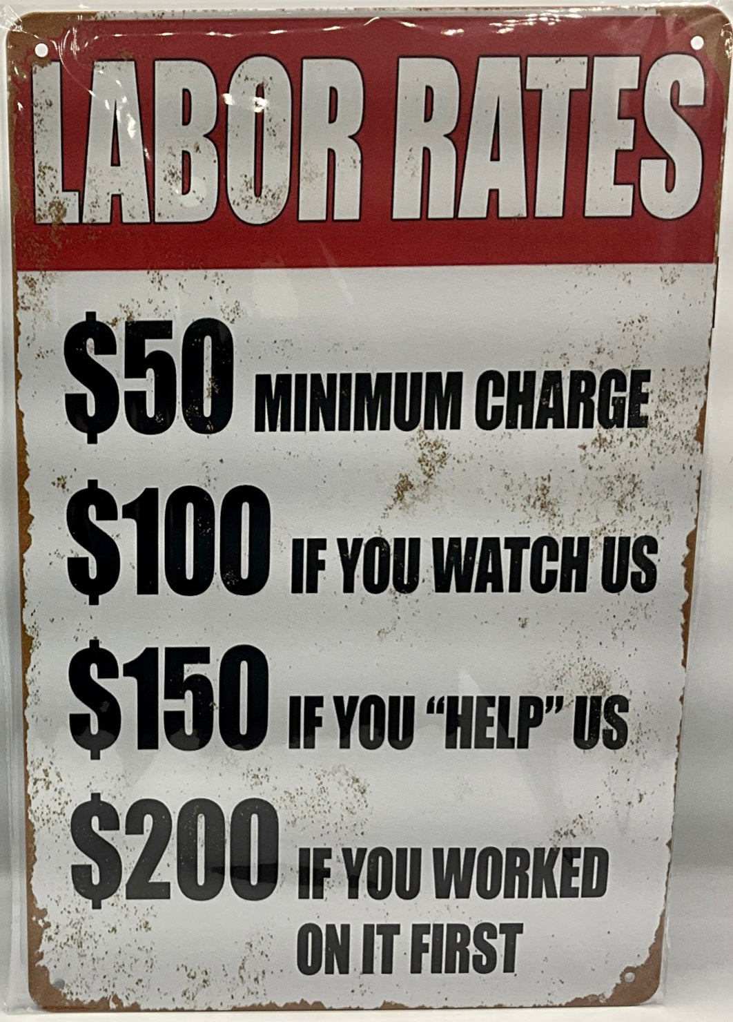 Metal sign