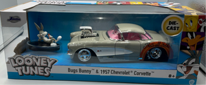 1:24 LOONEY TUNES 57 CHEVROLET CORVETTE W/BUGS