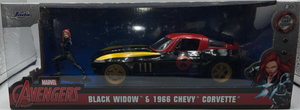 1:24 AVENGERS (COMICS) 1966 CHEVY CORVETTE W/BLACK WIDOW