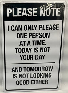 Metal sign