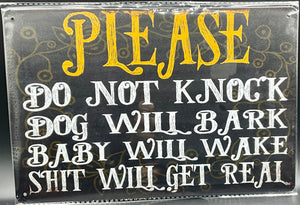 Metal sign