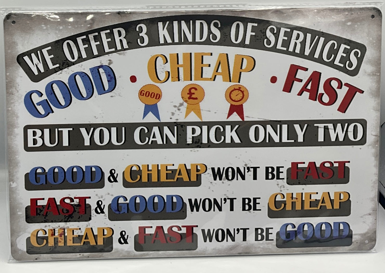Metal sign