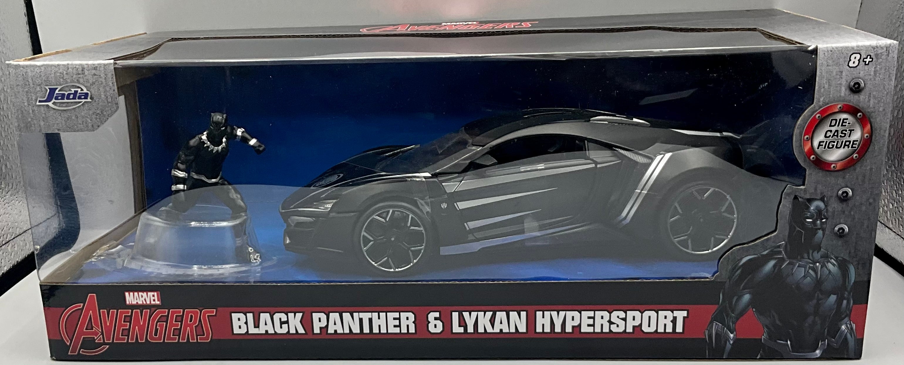1:24 AVENGERS (COMICS) LYKAN HYPR SPORT W/BLACK PANTHER