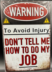 Metal sign