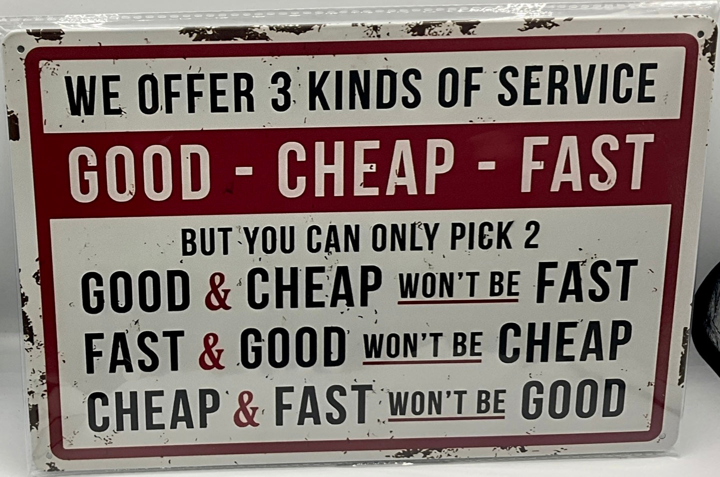 Metal sign