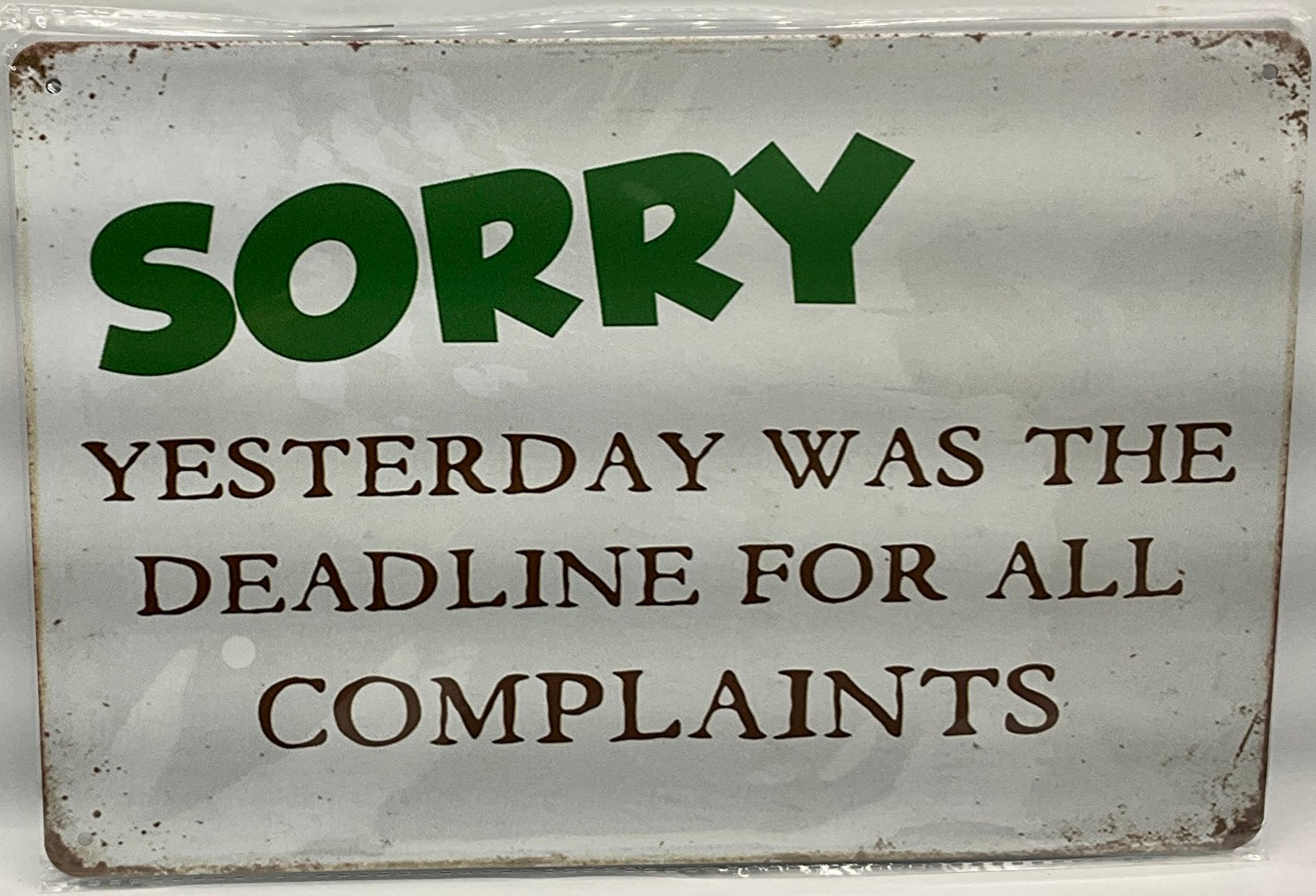 Metal sign