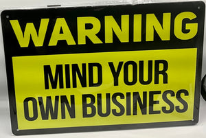Metal sign
