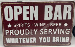 Metal sign