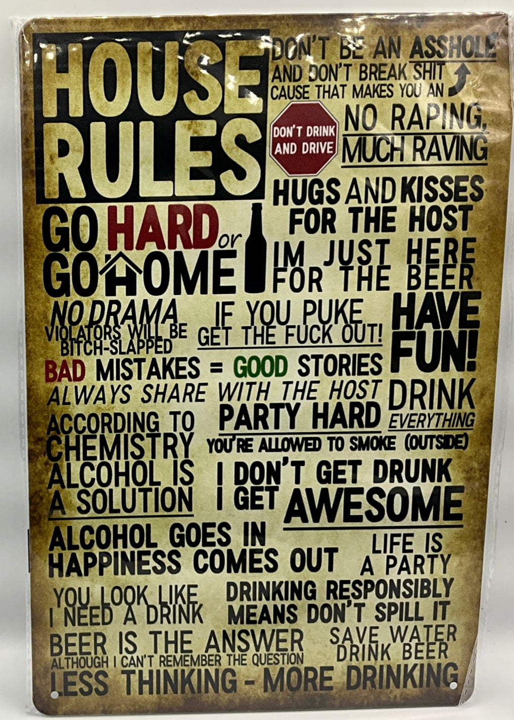 Metal sign