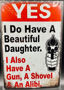 Metal sign