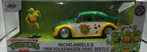 1:24 TMNT (TV’87’) 1956 VW DRAG BEETLE W/MICHELANGELO