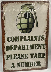 Metal sign