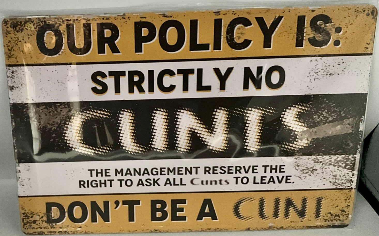 Metal sign