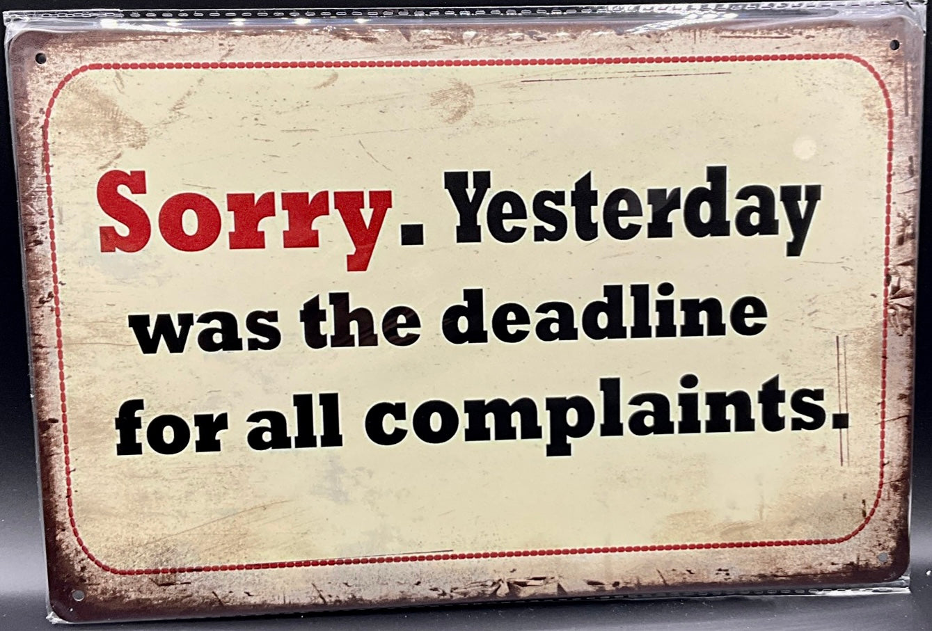Metal sign