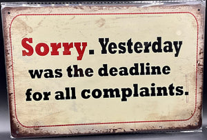 Metal sign