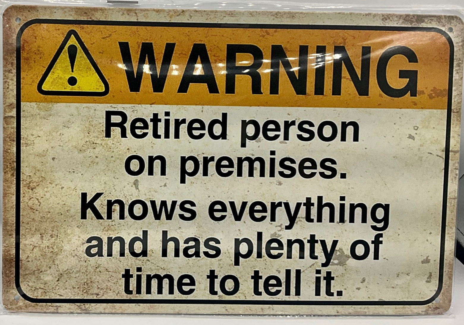 Metal sign