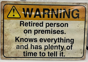 Metal sign