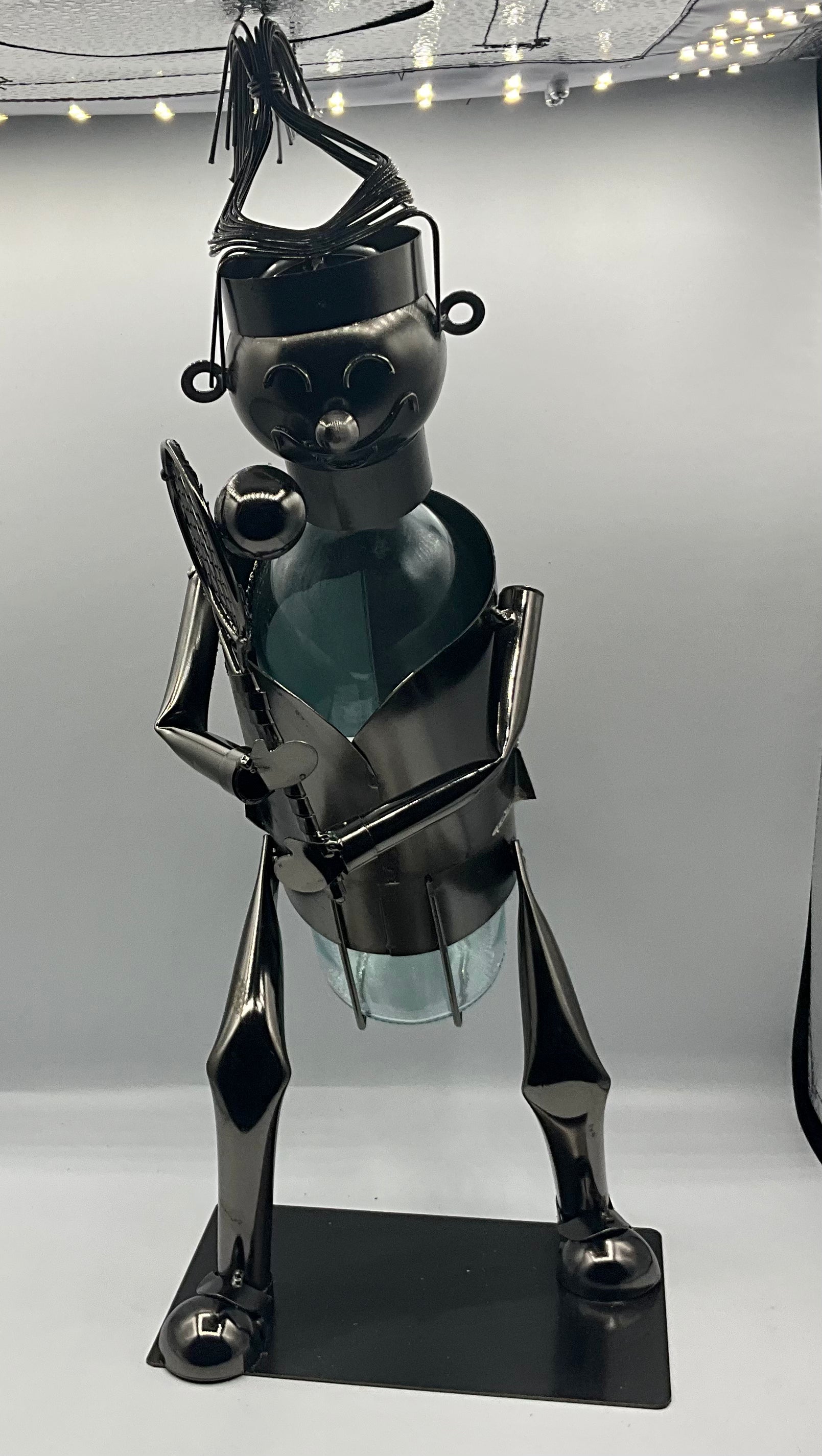 TENNIS PLAYER WINE BOTTLE HOLDER