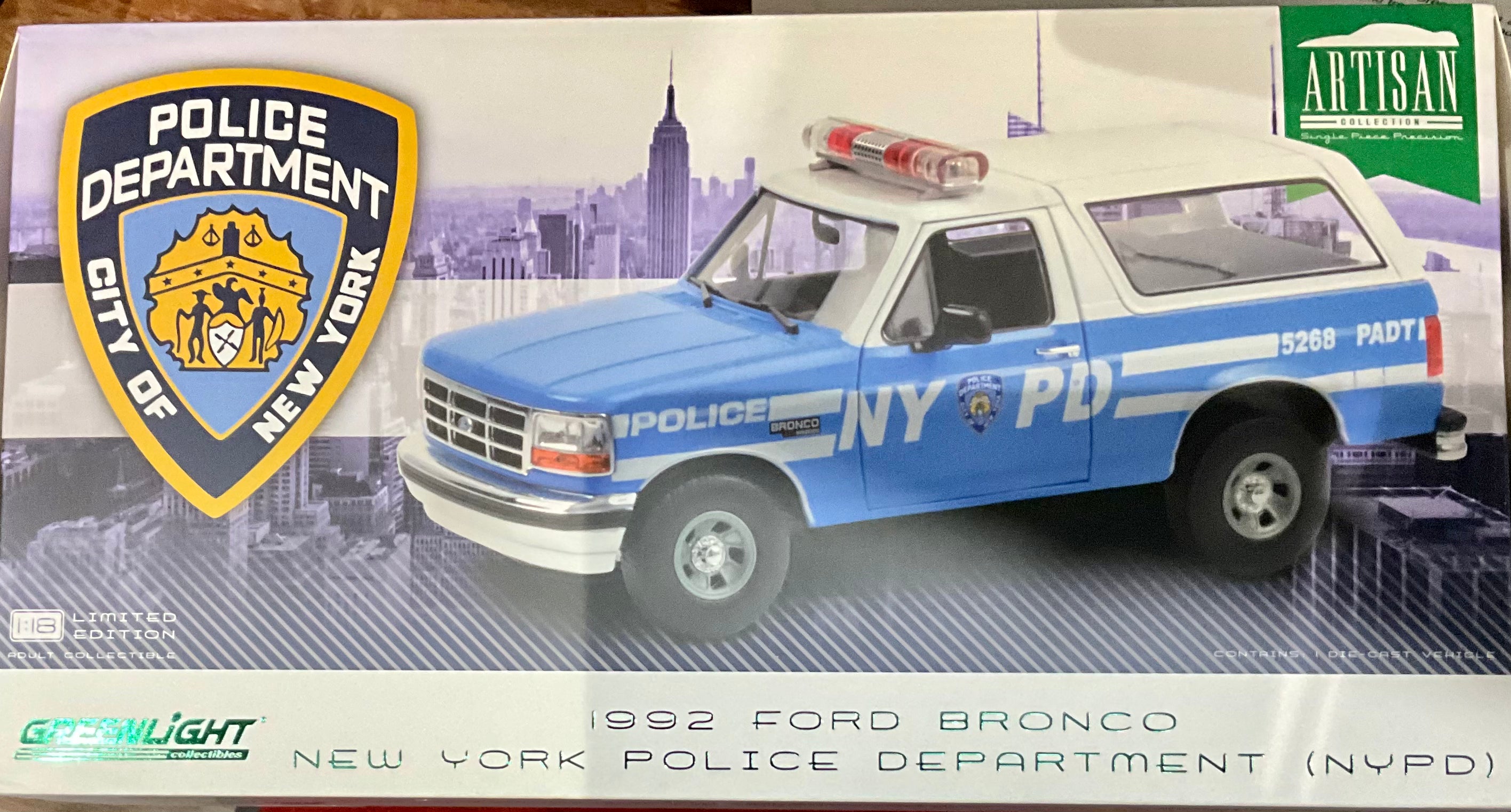 1:18 1992FORD BRONCO NEW YORK POLICE