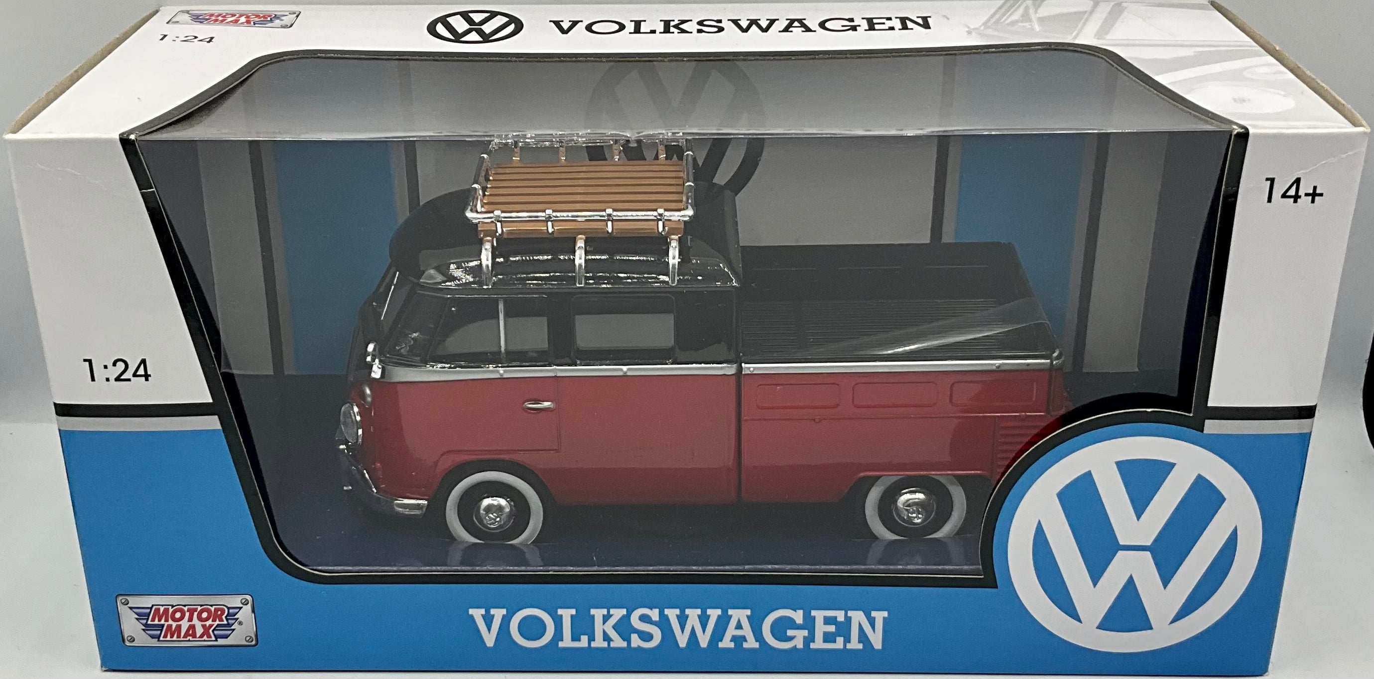 1:24 VOLKSWAGEN UTE BLACK N RED