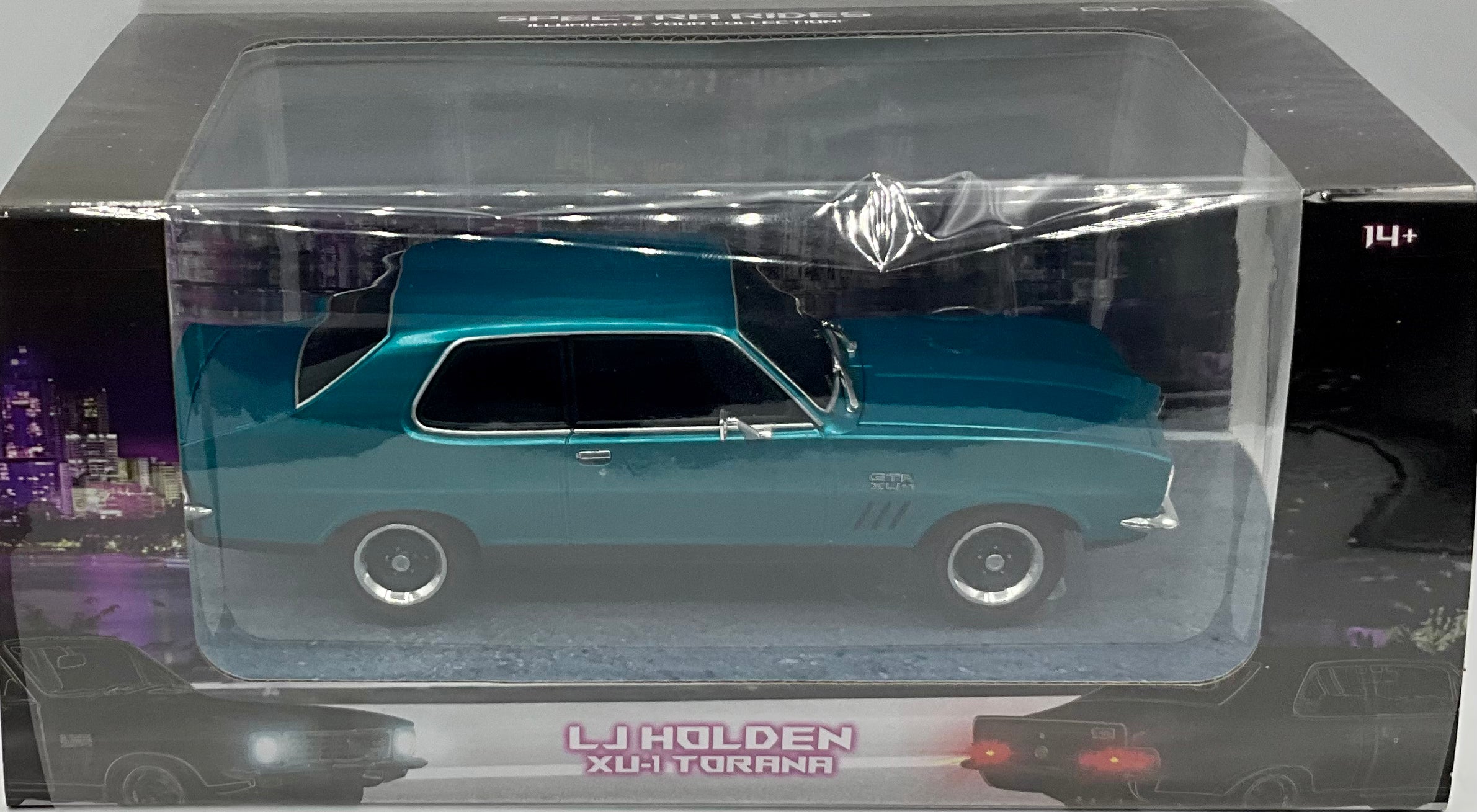 1:24 TEAL LJ XU-1 TORANA LIGHT UP HEADLIGHTS N TAIL LIGHTS (PLASTIC MODEL)