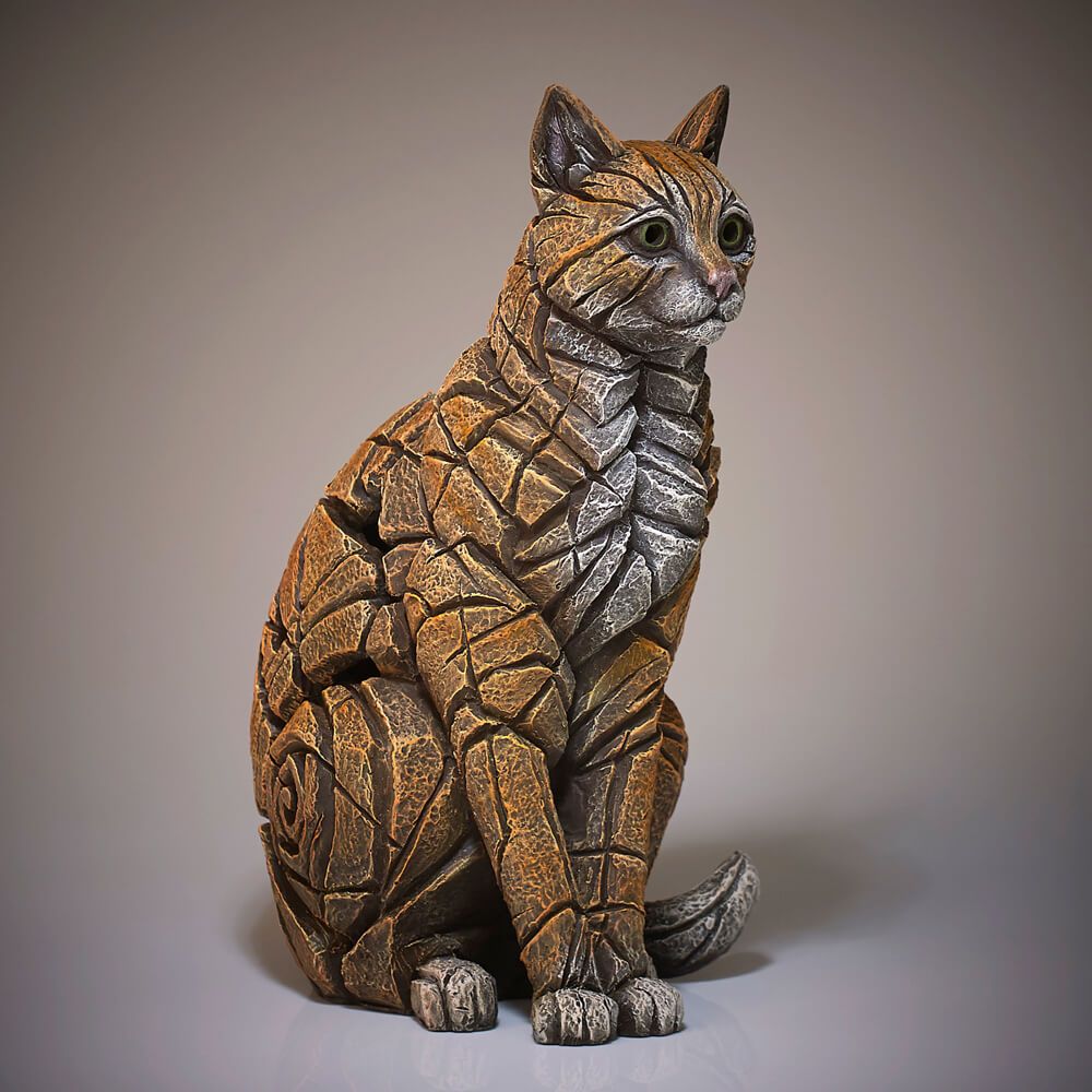 Edge Sculpture - Sitting Ginger Cat