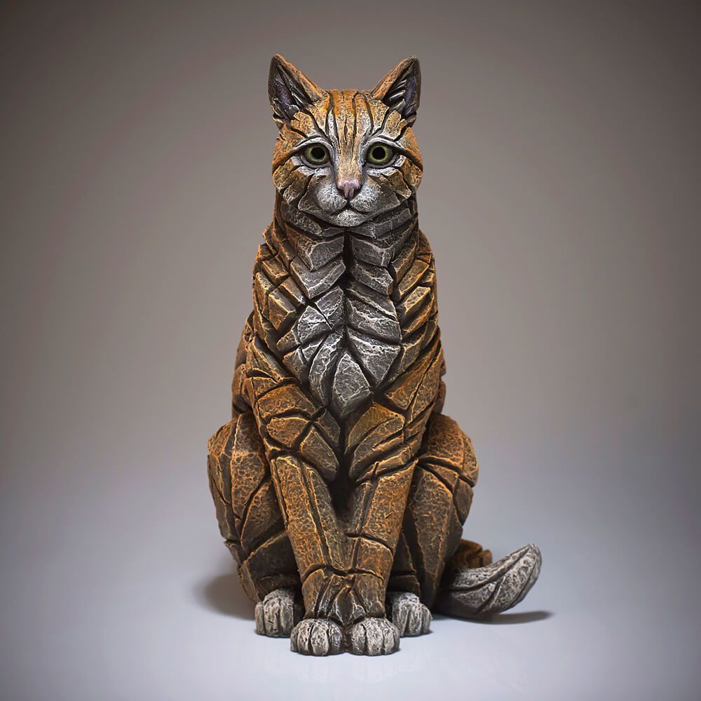 Edge Sculpture - Sitting Ginger Cat