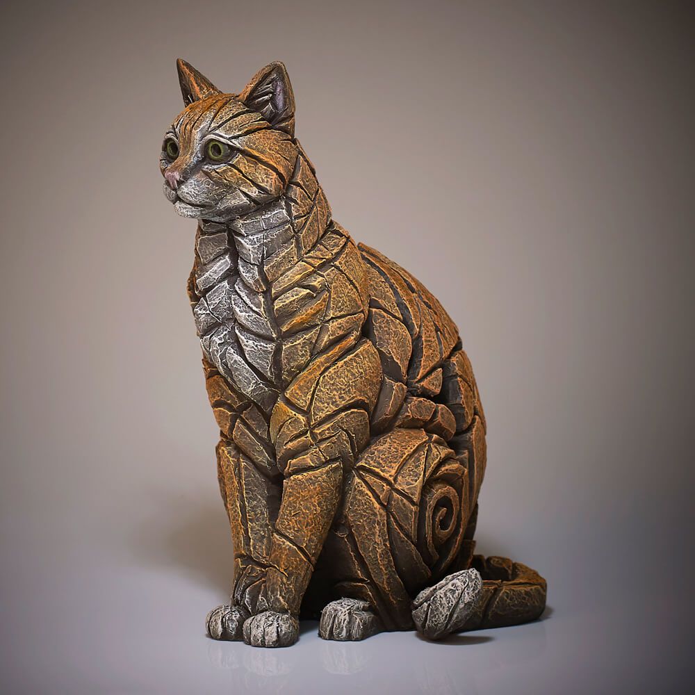 Edge Sculpture - Sitting Ginger Cat