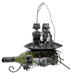 Couple Fishing Wine Bottle Holder