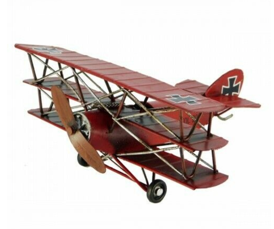 Red Baron Metal Plane- 21cm