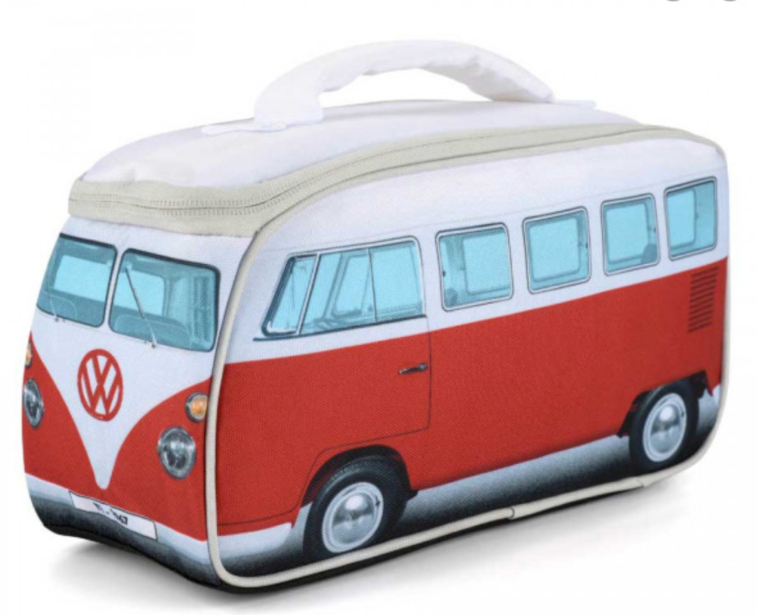 VW Volkswagon Kombi Van Insulated Lunch Bag- Red