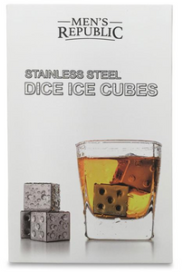 Dice Ice Cubes- 4 Stainless Steel
